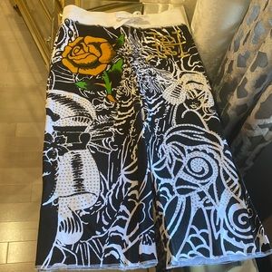 Girls Ed Hardy Drawstring Cropped sweats 6x Logo Studded never worn